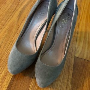 Vince Camuto Grey Suede Studded Pumps - Size 6.5